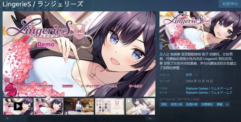 【pc】内衣 LingerieS V1.41 官中版+全DLC [1+3.3g][百度盘]